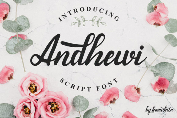 Andhewi Font: Delicate Script Handwritten Typeface for Crafters