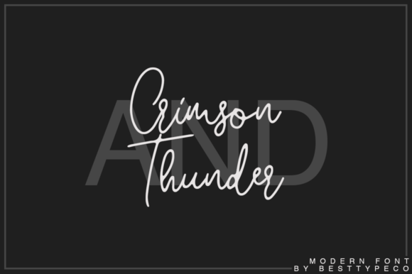 Crimson and Thunder: Elegant Script Handwritten Font for Small Business Branding