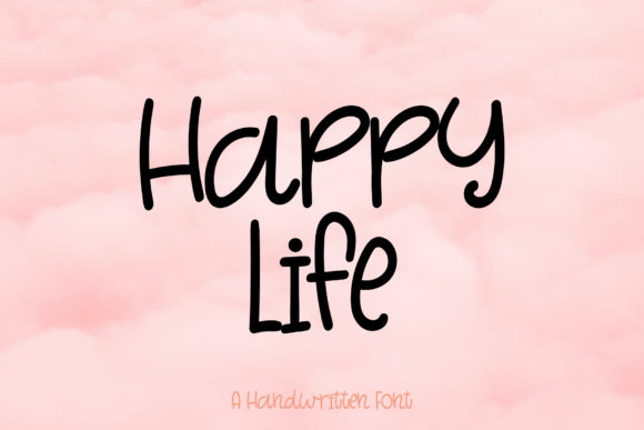 Happy Life Font: Cute, Quirky Script Handwritten Typeface for Scroll-Stopping Content