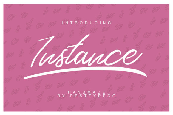 Instance Script Handwritten Font for Modern Campaign Design