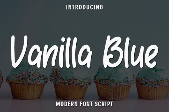 Vanilla Blue: A Sweet, Flowing Handwritten Font for Thoughtful Design