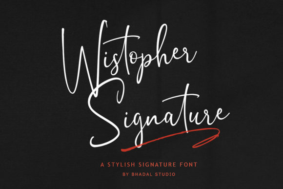 Wistopher Signature: A Classy Handwritten Font for Small Business Branding